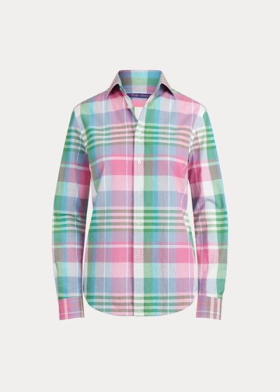 Ralph Lauren Hannah Cotton Madras Skjorter Dame Danmark (KADPZ3056)